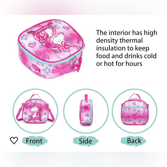 CUSANGEL 2+ "HOW LOVELY" Reusable Insulated Lunch Thermal Cooler Bag - Picture 7 of 7